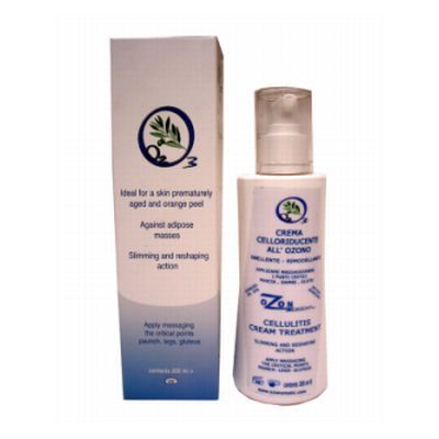 O3 SKIN Crema biológica anticelulítica con aceite de oliva ozonizado 200ml, tratamiento para la celulitis.